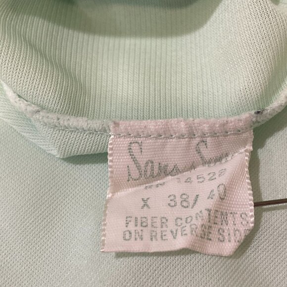 Vintage 1960s Women's Extra Large Pajama Set Lace Panel Raglan Sleeves Button Up - Picture 14 of 14